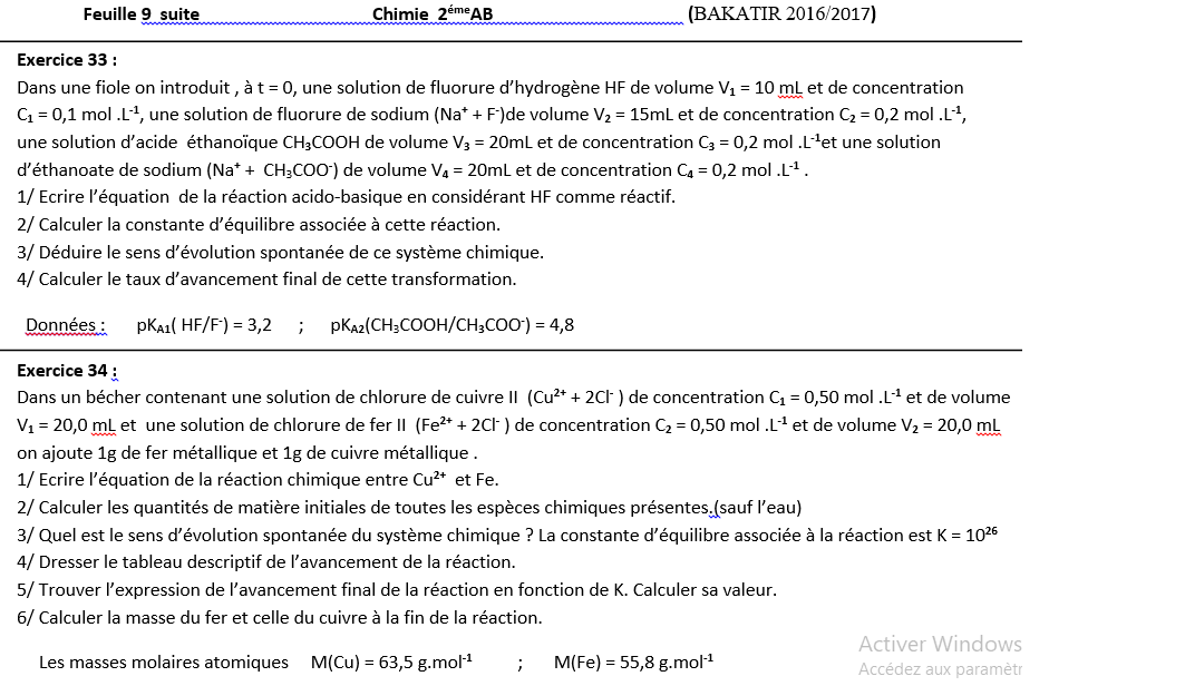 Chimie 9 suite 1